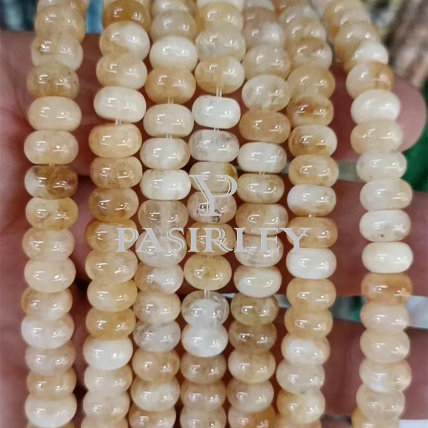 Pasirley 8mm Blue Dyed Jade Natural Agate Crystal Stone Rondelle Loose Sem Precious Gemstone Abacus Beads for Jewelry Making