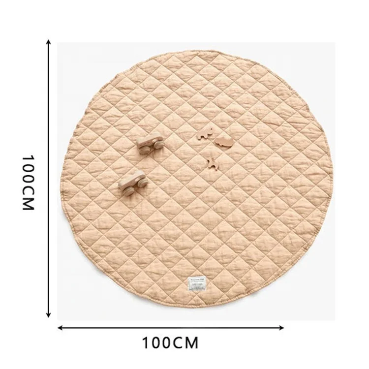 
Multi-Functional Home Diamond Cushion Carpet 2021 Soft Skin-Friendly Cotton Linen Baby Play Mat Foldable 