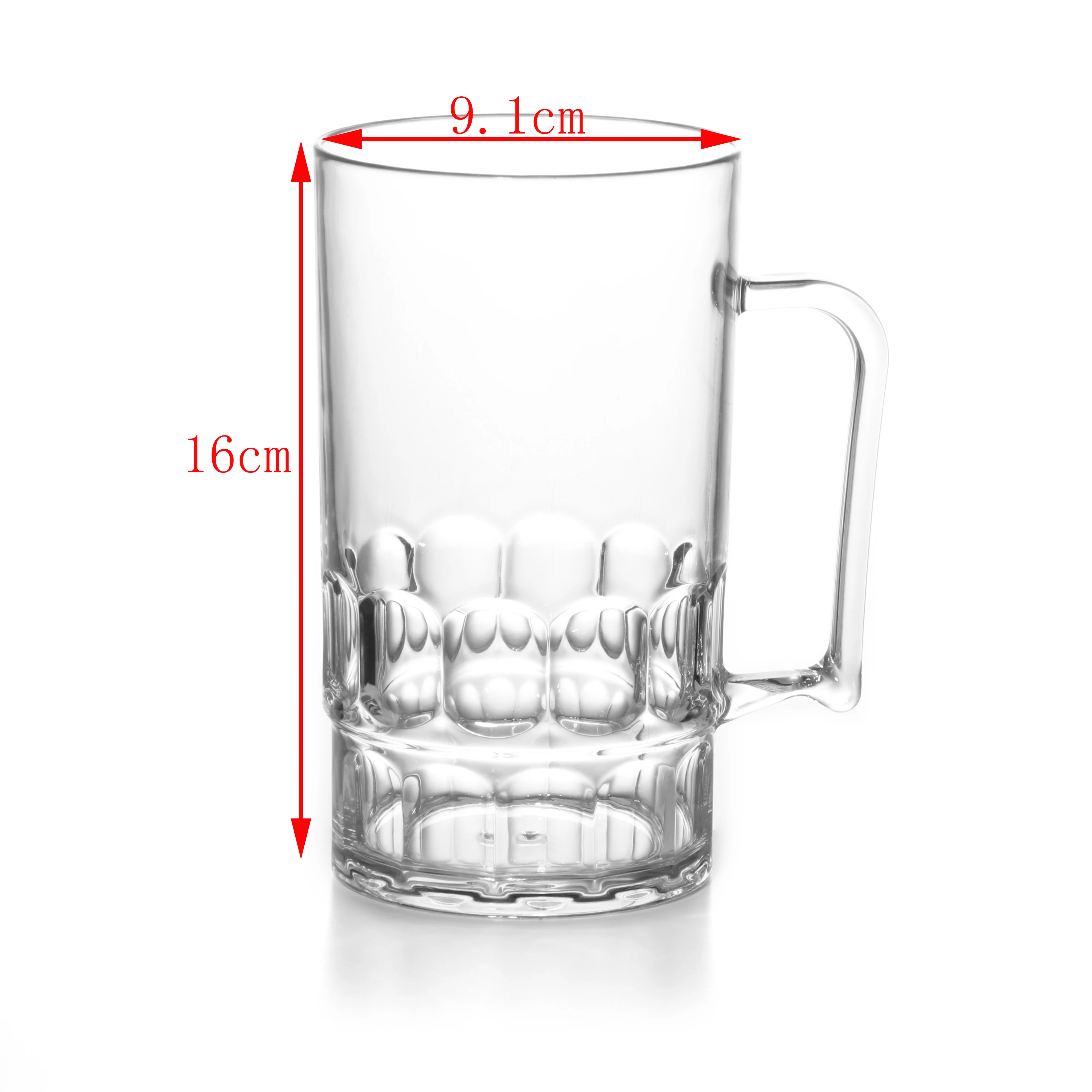 600ml  SAN Beer Mug   Crystal Acrylic Beer Glass   Tritan  Beer Mugs with   Handle   Bpa Free