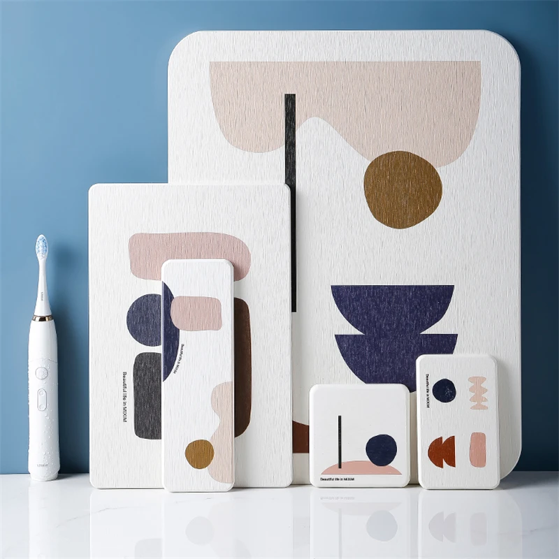 
INS Strong Water Customer Logo Eco Friendly Diatomite Cup Coaster Mat 