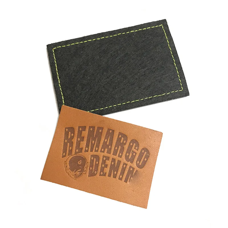 Custom high quality leather PU patches with logo for clothing accessories bags jeans