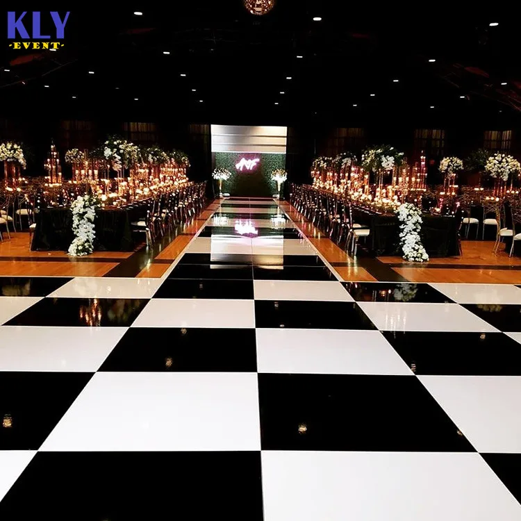 Portable White Wooden Dance Floor Out Wedding Stage Floor For Wedding Party Decoration