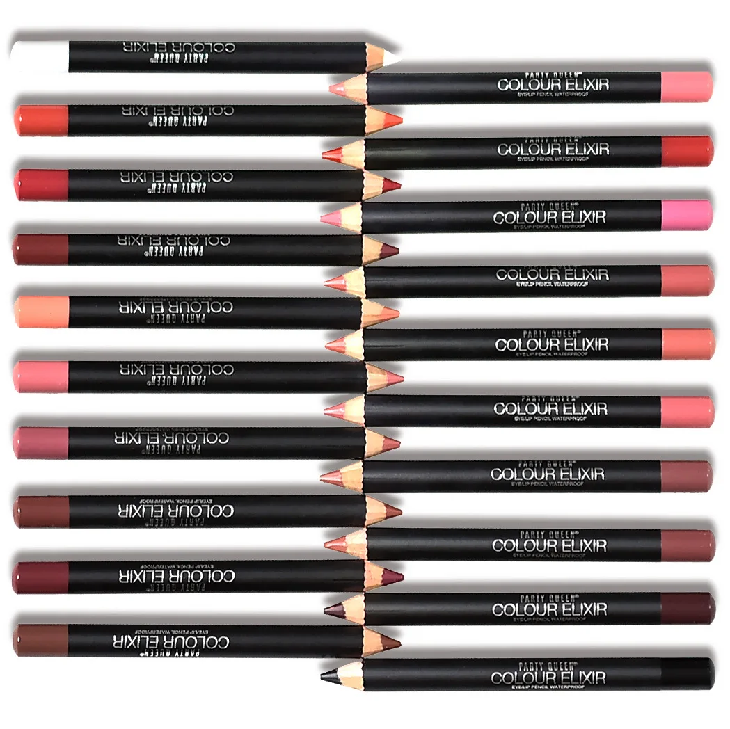 PARTYQUEEN Cosmetics High Quality Fashion Vegan Cruelty Free Lip Liner Cream Lip Pencil Brown Lip Liners