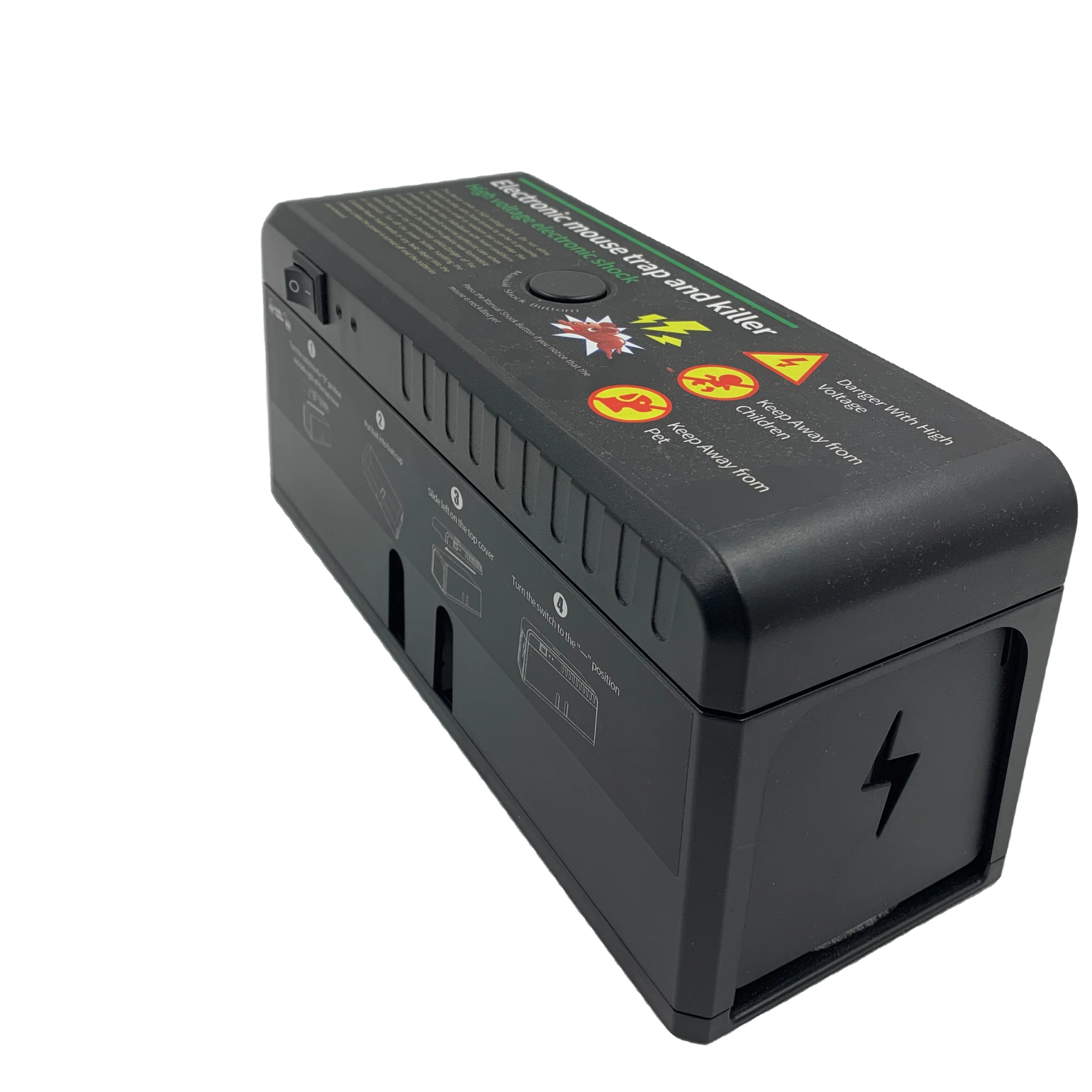 New Design 10000V High Voltage Automatic Electric Shock Plastic Rodent Mice Vole Electronic Rat killer 2022