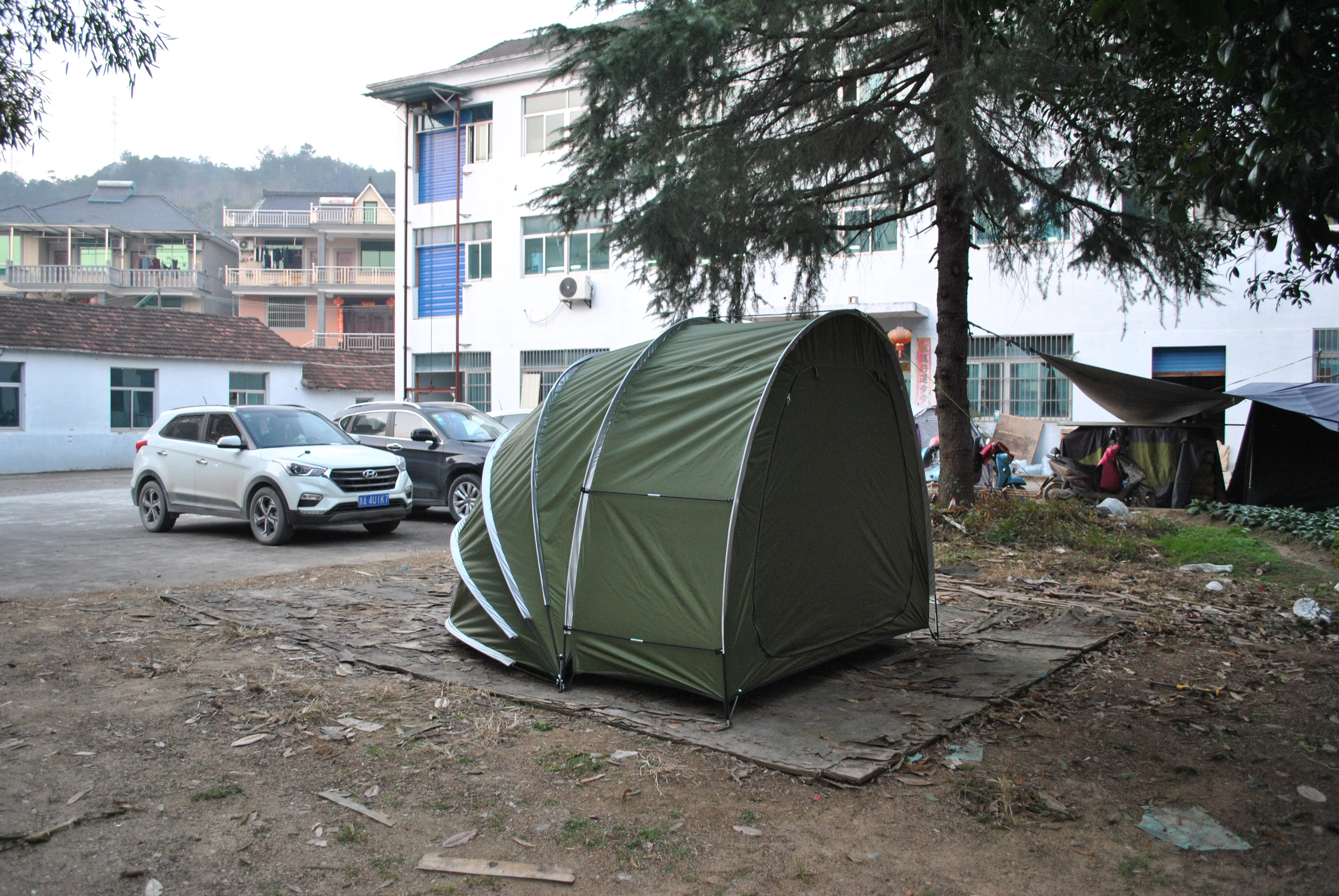 CZX-534 2 room Heavy Duty Bicycle Storage Tent - Waterproof Motorcycle Cover Space Saving tent,4 Bicycles Or Motorcycle tent