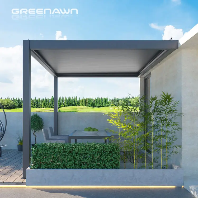 3X3 3X4 4X4 6X4 Hefei Outdoor Aluminum pergola aluminum winter post base pergola adjustable prefeb house aluminum garden pergola