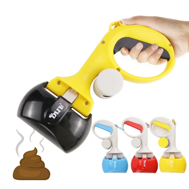 Factory Handle Portable Poop Scooper Dispenser Attached Dogs Pet Cleaning Tool Dog Scoop Poop With Bag for Outdoor