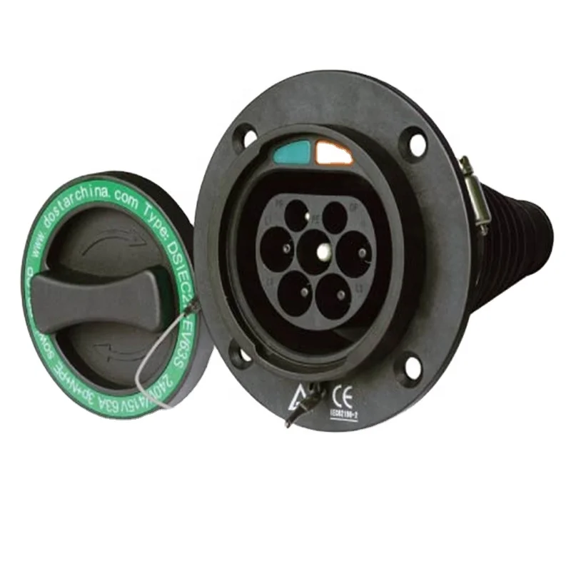 Тип 2 (Mennekes) вход/гнездо 32A для зарядки электромобиля