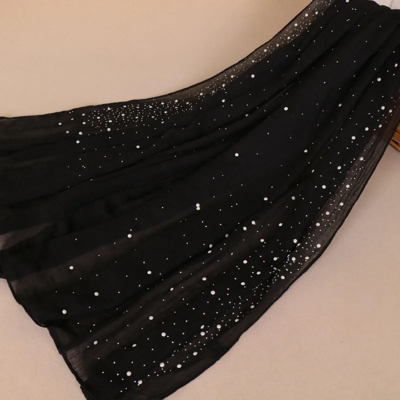 Hot selling hijab scarf for spring new fashion  viscose  scarf shawl with beads