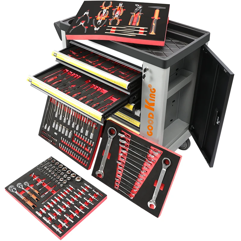 New 369pcs Garage Tools Cabinet Trolley Cart germany Tools With Trolley Cabinet For Auto Repair