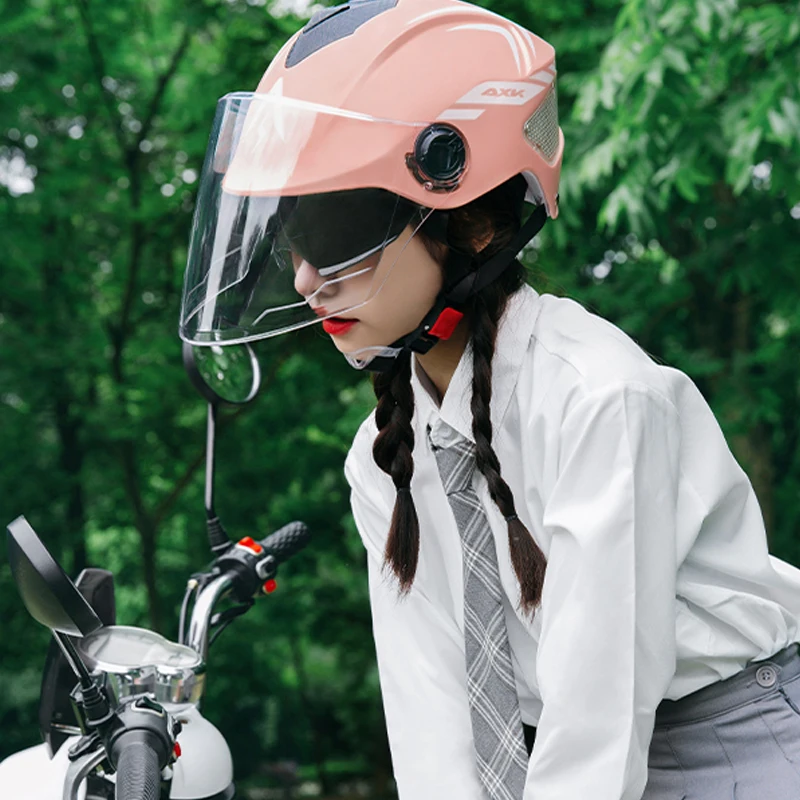 Wholesale  cheap motorcycle half helmets with Visor women motor cross helmet motor helmet scooter