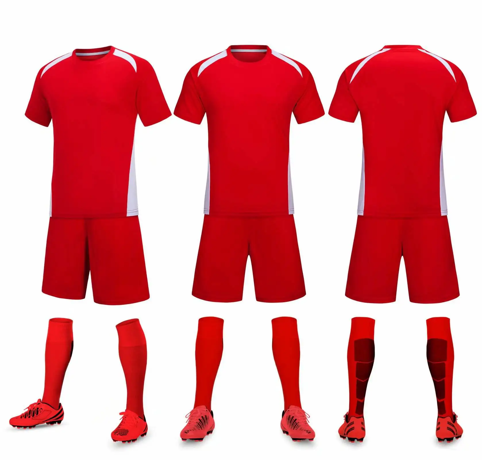 High quality football uniform suit adult children short sleeve football uniforms for team sets