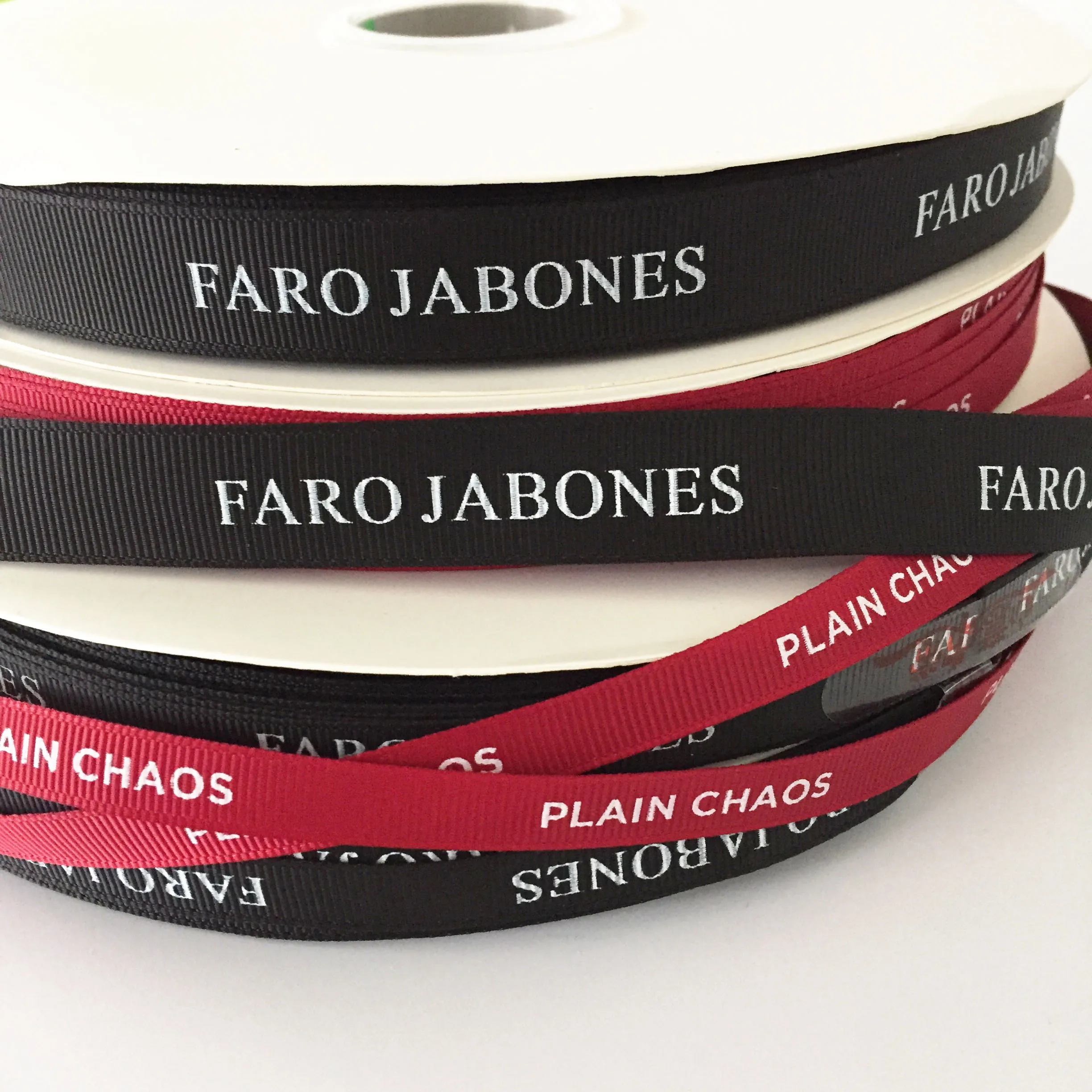 Custom Crafting Gift Satin Ribbon Roll Christmas Ribbon Logo Printed Grosgrain Ribbon