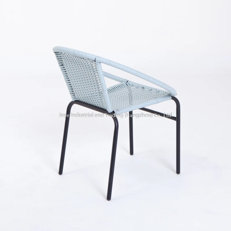 Joy Leisure Outdoor Steel Rattan Single Chair Garden Furniture Wicker Moon Chair