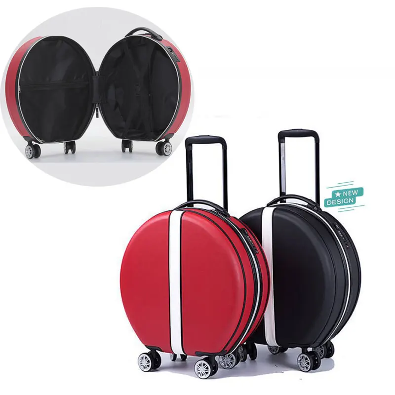 Fashion Women ABS Rolling Hard Luggage Girls Cute Round Spinner Carry on Luggage Travel Trolley Suitcase