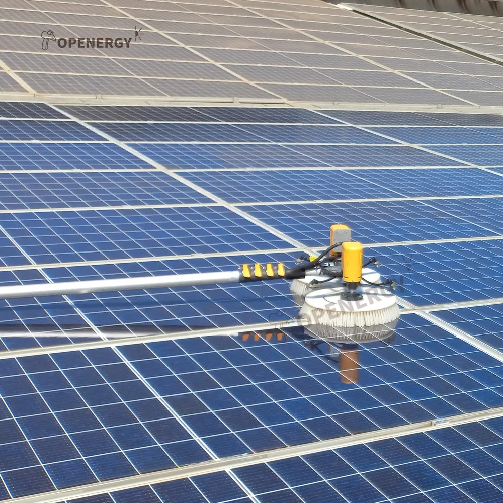 Solar-powered Electric cleaning brush cylindrical solar panel cleaning brush Handheld Roof Photovoltaic Panel cleaning brush