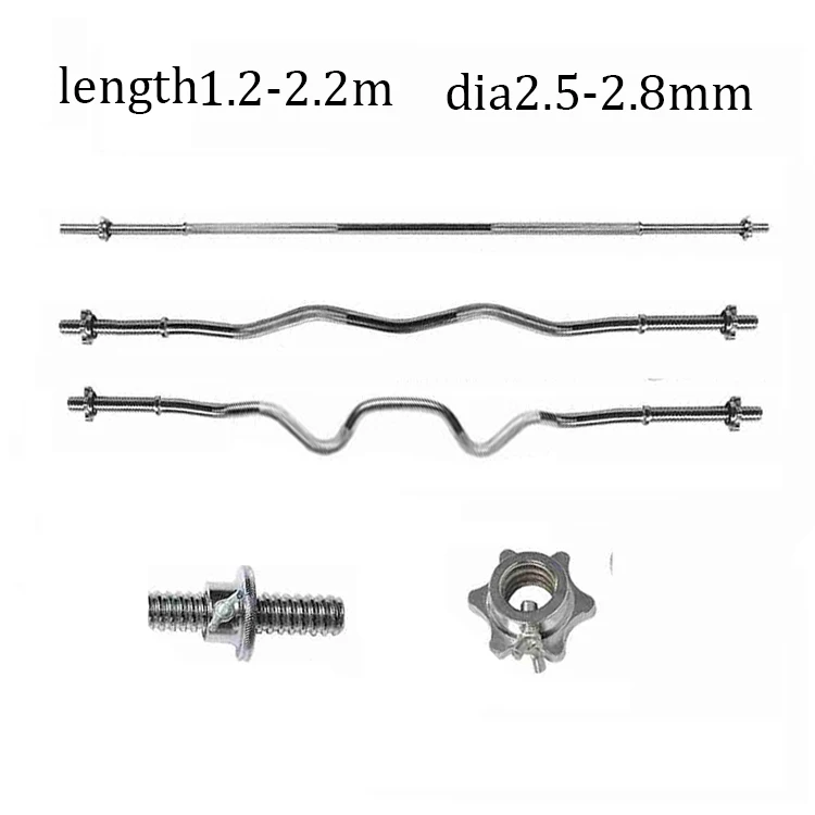 Wholesale stock High quality gym chrome olymp barbell bar ez curl barbell bar weight lifting curved barbell bar