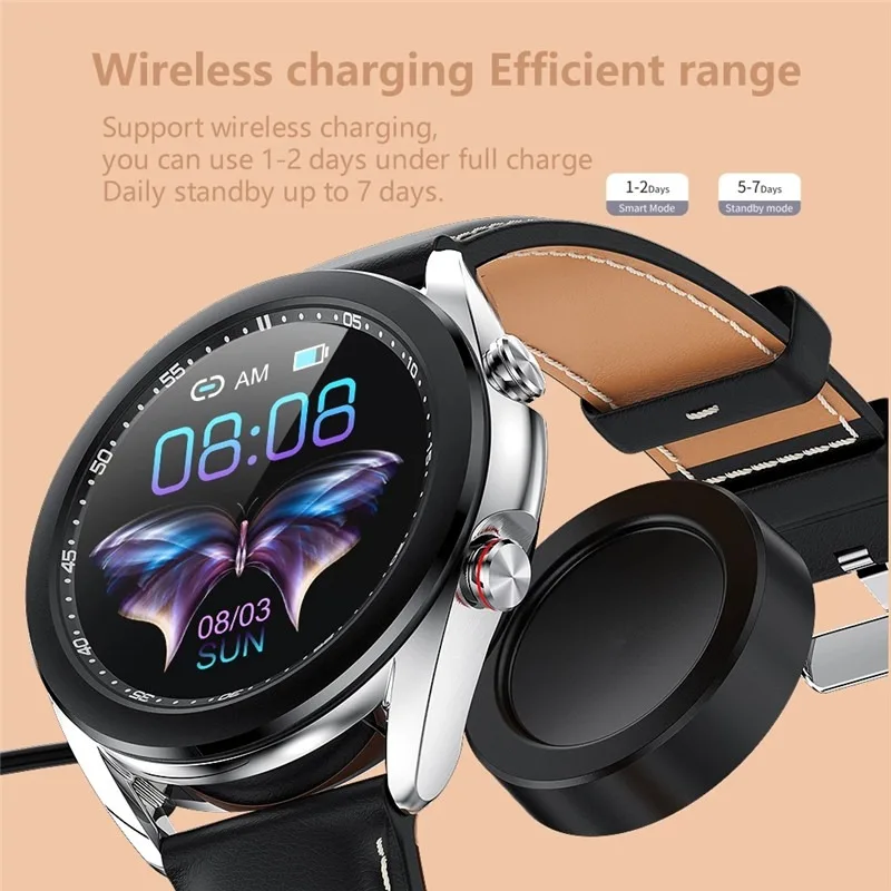 SK8 Waterproof IP68 Women Watch Phone Call Wireless Charging DIY Watchface Dial Female Smart Watch