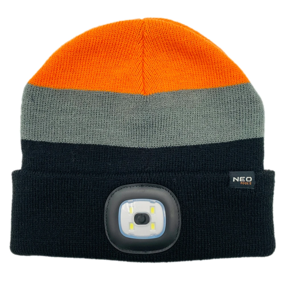 Wholesale unisex outdoor sports fishing camping winter acrylic custom led light beanie hat