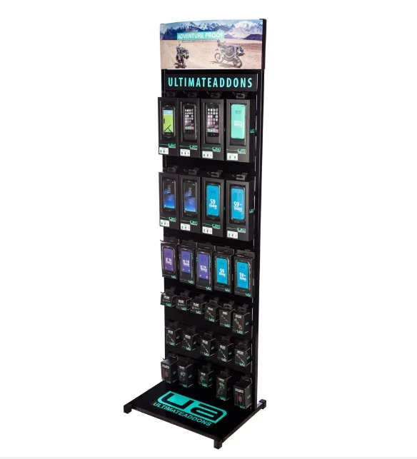 Metal Slatwall Storage Rack with Hooks Phone Accessories Display Stand  Retail Shop Rack