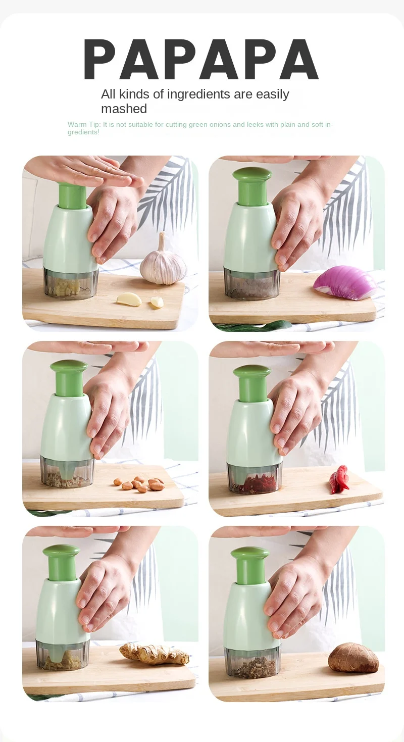 Manual Mini Hand Press Household Masher Manual Peanut Sesame Pepper Meat Fruit Minced Garlic Blender