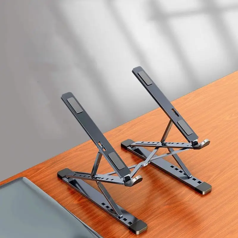 Foldable laptop notebook computer tray table stand multifunction creative pad floor phone holder storage laptop stand