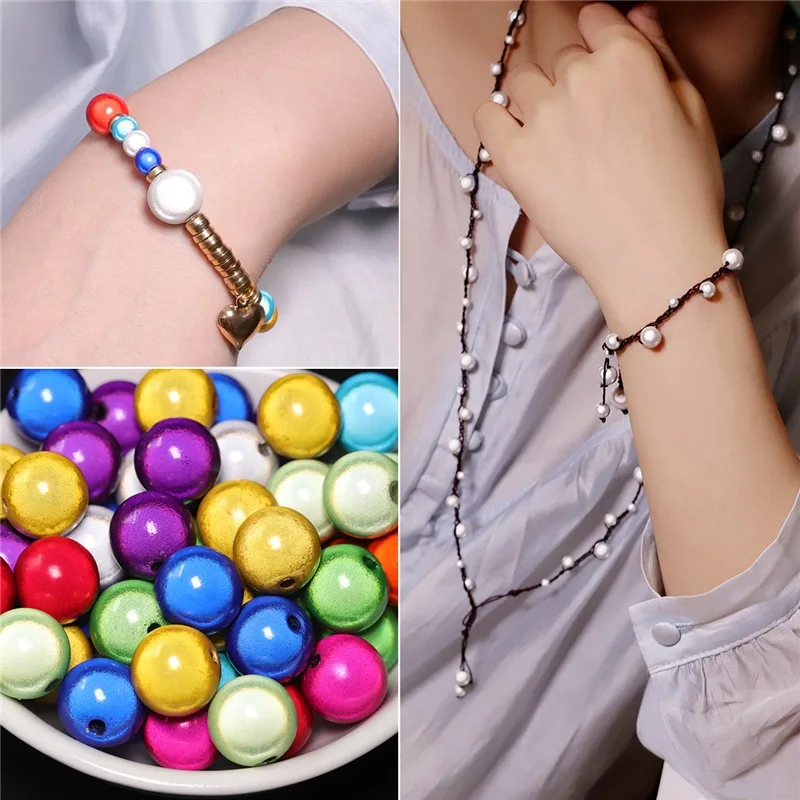 4/5/6/8/10/12/14/16/18/20mm reflective light bulb beads 3D Illusion Miracle Magic Beads dream acrylic beads for Jewelry Making