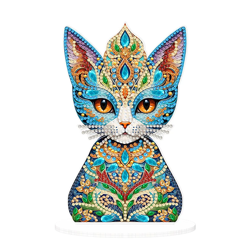 New Design 5d Diamond Painting Ornament Mysterious Egyptian Cat DIY Special Shaped Diamond Painting Ornaments Mosaic Decoration