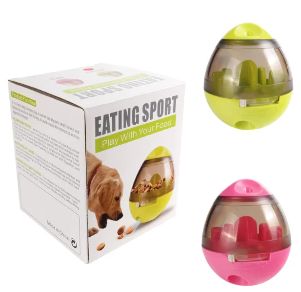 Tumbler Auto Pet Slow Feeder Treat Ball Dog Toy for Pet Increases IQ Interactive Food Dispensing Ball Dog Cat Slow Feed Bowl