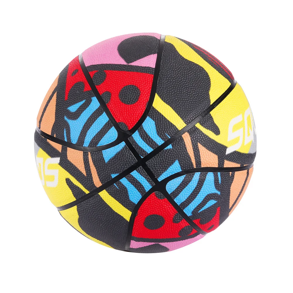 Glory Squad Custom MVP Official Size 7 Multi-Color PU Laminated Match Basketball for Training and Races