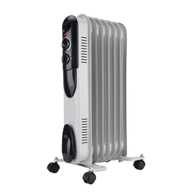Thermal electric waste oil radiator fin heater for winter home