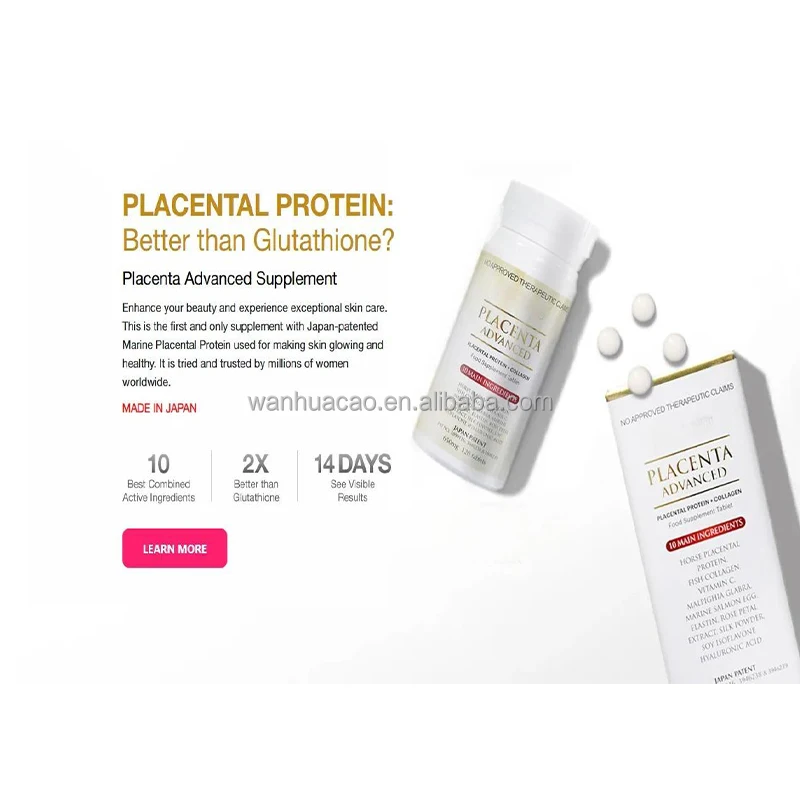 Factory Price Custom Anti Aging Capsules Deer Placenta Capsules Skin whitening deer placenta powder