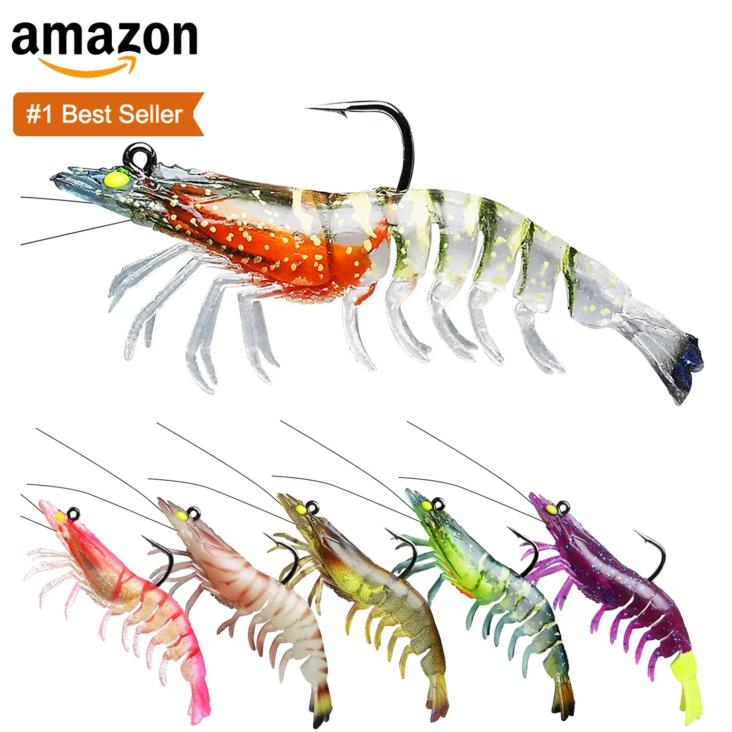 Truscend Supplier Small Shrimp Lure prawn lure Pre-Rigged fishing lures Swimbait saltwater Freshwater for Wholesale