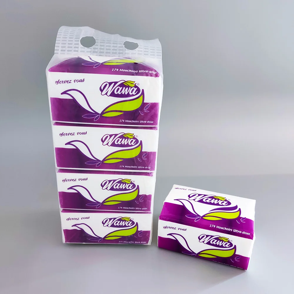 Natural organic bamboo travel facial tissue paper best soft tissue