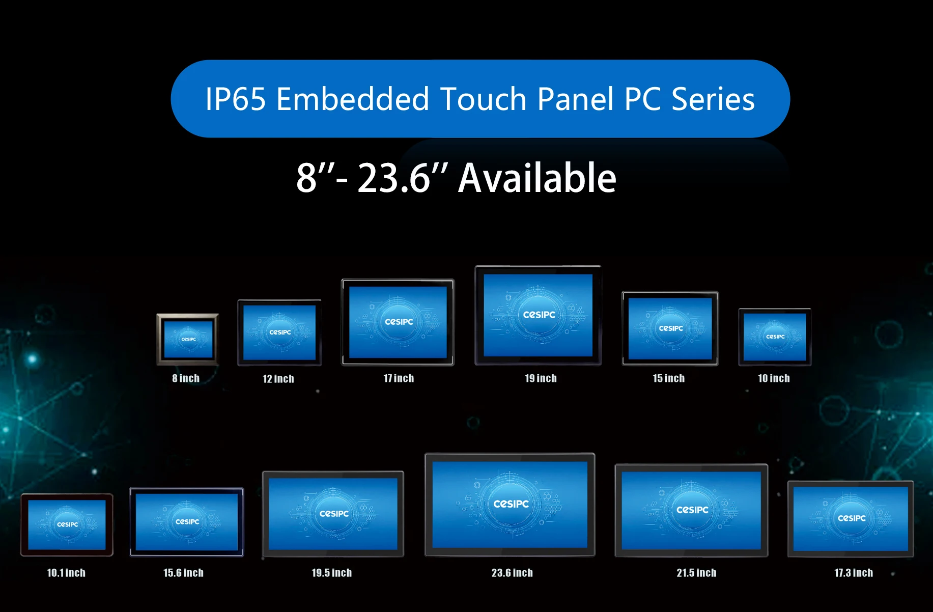 FANLESS IPC J1900/J6412 i3 i5 i7 Industrial Panel PC with IP65 Rating in Stock for AGV Controllers Machine Vision and Factory