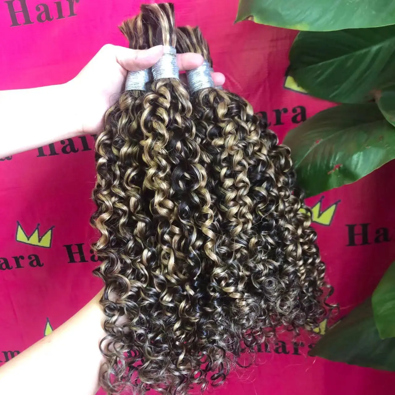 Amara hot selling bulk human hair for afro kinky bulk human hair for braiding raw indian hair bulk unprocessed in india in stock