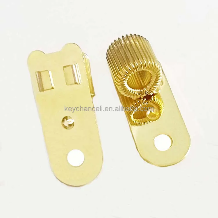 gold golden acrylic clips metal pen holder clip with rivet for clipboard