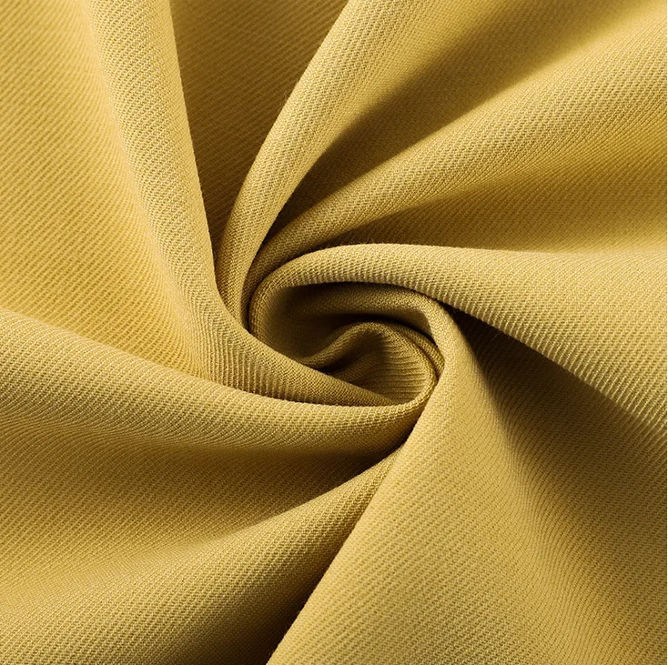 TR stretch 63% polyester 34% viscose 3% Spandex 2 sided twill thick plain colors fabric for Spring Autumn windcoat,suits,uniform