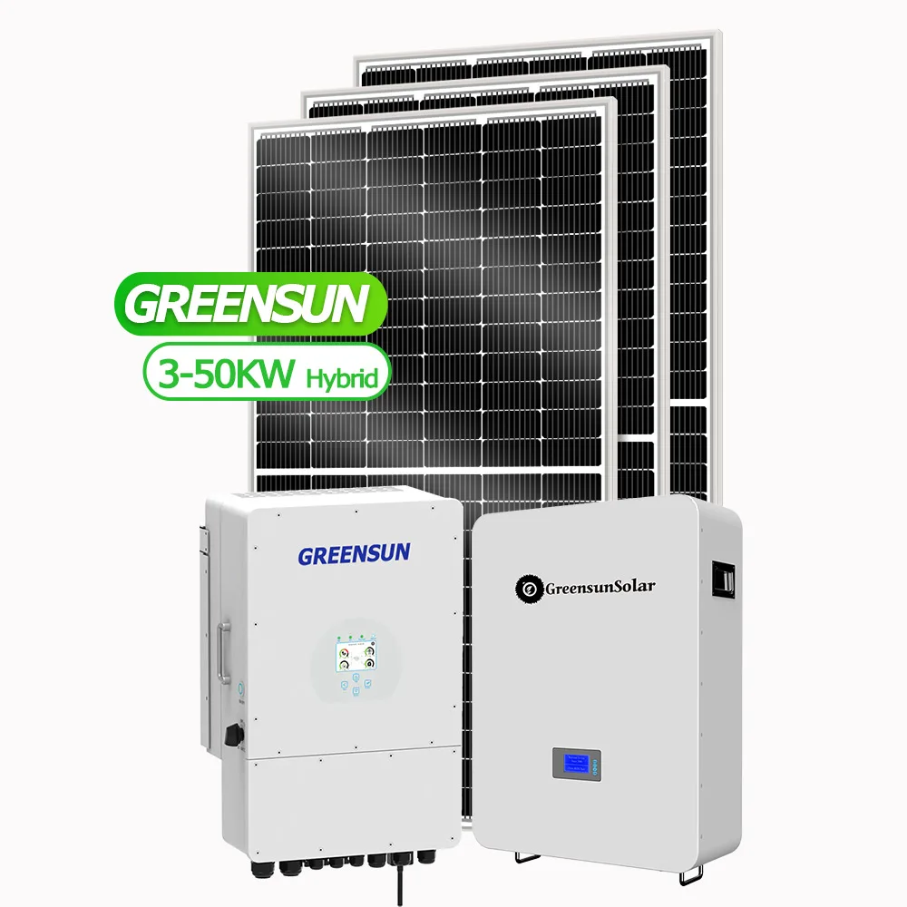 Prefab 25kw 30kw 35kw Hybrid Solar Energy System With High Watt Mono Half Cell Solar Panels Best Quality