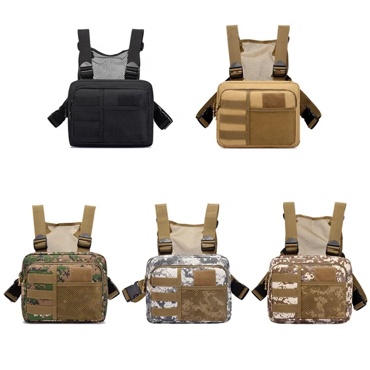 Rescue Utility Oxford Mountaineering Magazine Nylon Crossbody Sling Vest Shoulder Multifunction Tactical Chest Rig Bag Outdoor