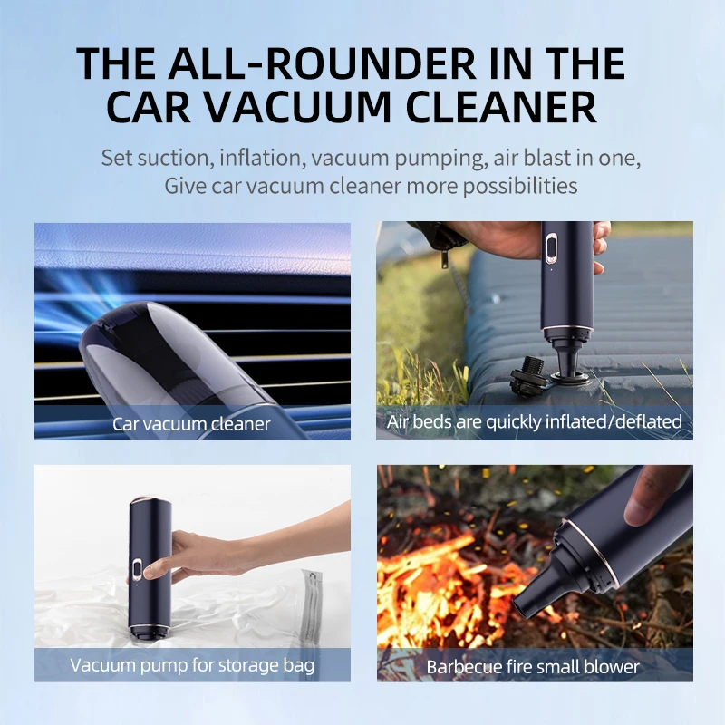 Portable Cordless Car Vacuum Cleaner Wireless Automotive Dust Catcher Cyclone Suction Mini Handheld Powerful Car Vacuum Cleaner