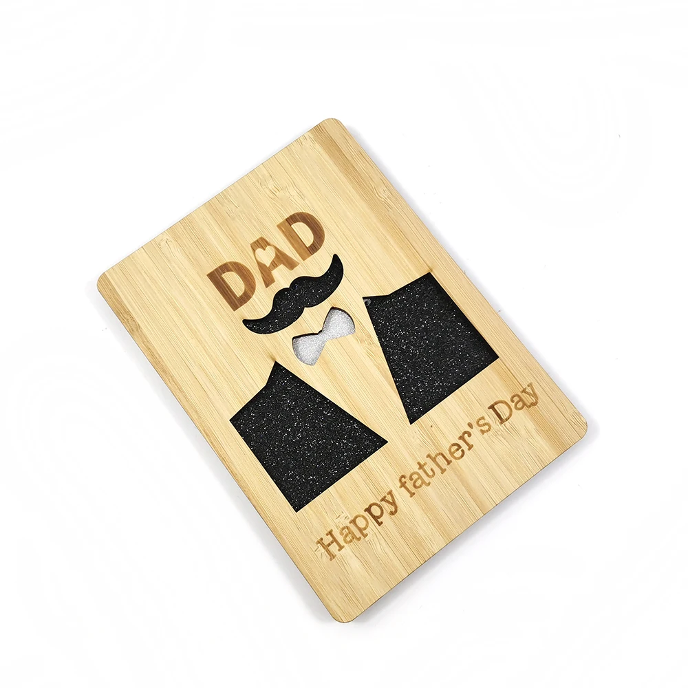 Деревянная поздравительная открытка с днем рождения, отличный подарок, спасибо, открытка на день отца