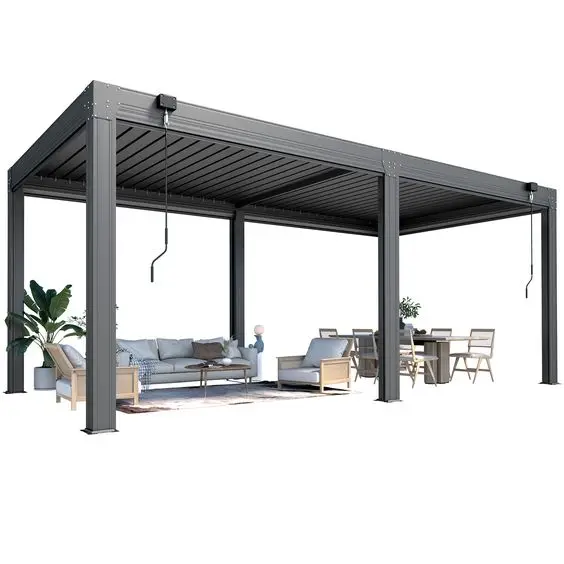 CBMmart Factory Custom Pergola Waterproof Easy to Install Exterior Bioclimatic Pergola Shading