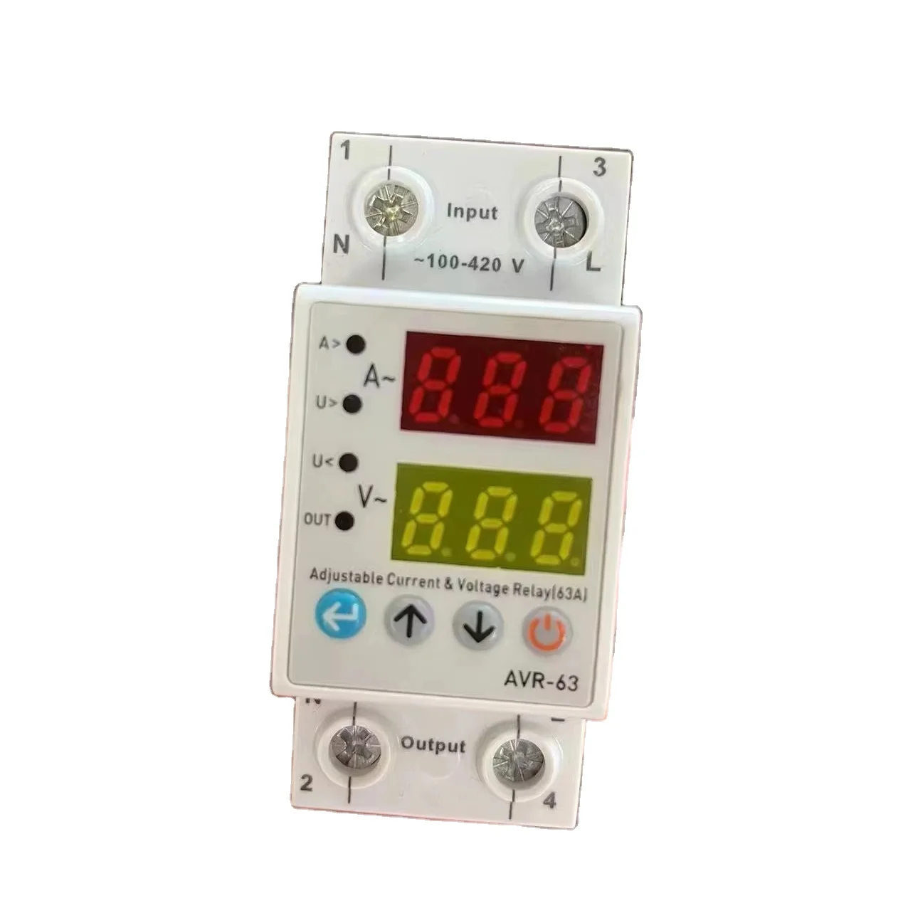 KINEE new design relay protection type 2P 36mm 63A 110V 220V 50/60Hz automatic recovery voltage protector