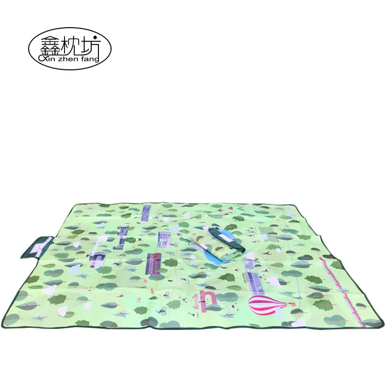 Foldable Custom Waterproof Outdoor Bag Matt Blanket Recycled Oxford Picnic Mat