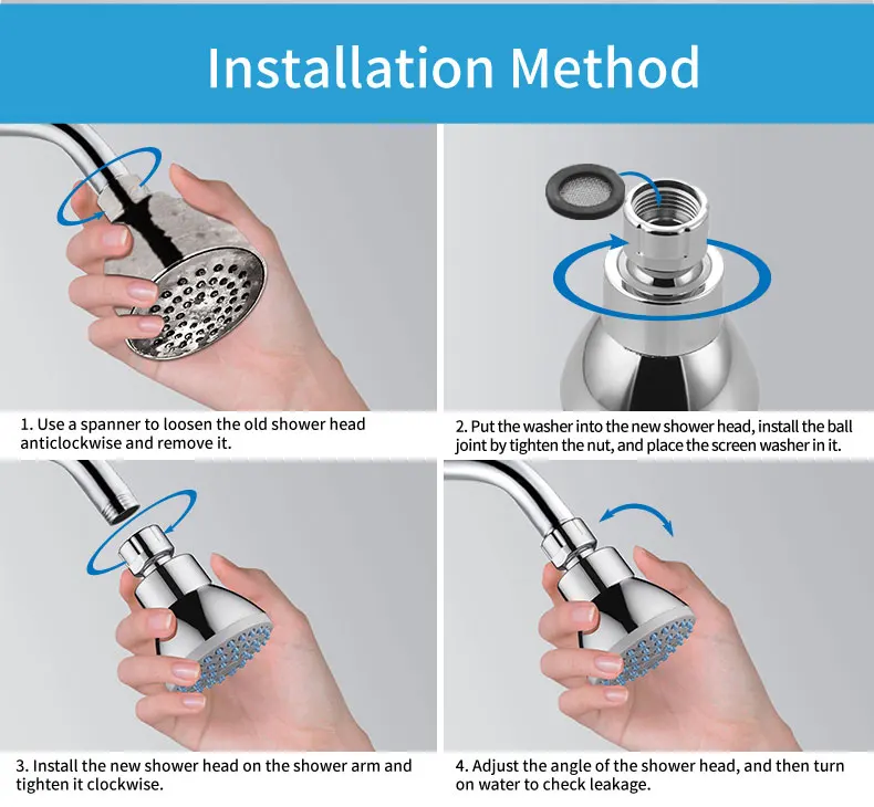 2022 Rain shower Adjustable Stream and Small Silicone Nozzles  Universal Fit Works with High and Low Water Flow Showers