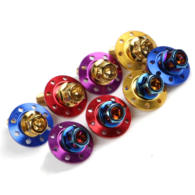 Fashion Colorful Anodized Gr2 Gr5 Titanium Screw For Bicycle