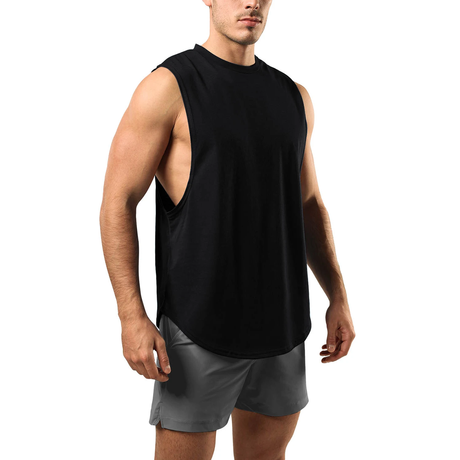 Mens Gym Singlet Workout Sleeveless T shirt Fitness Men Training Tank Tops