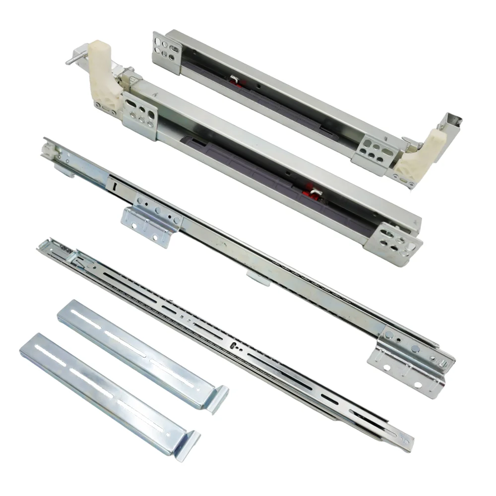 Factory Sale Hot Seller Oem Stainless /Cold-Rolled Steel Full Extension Soft Close 3D Adjustable Locking Device For Drawer Slide