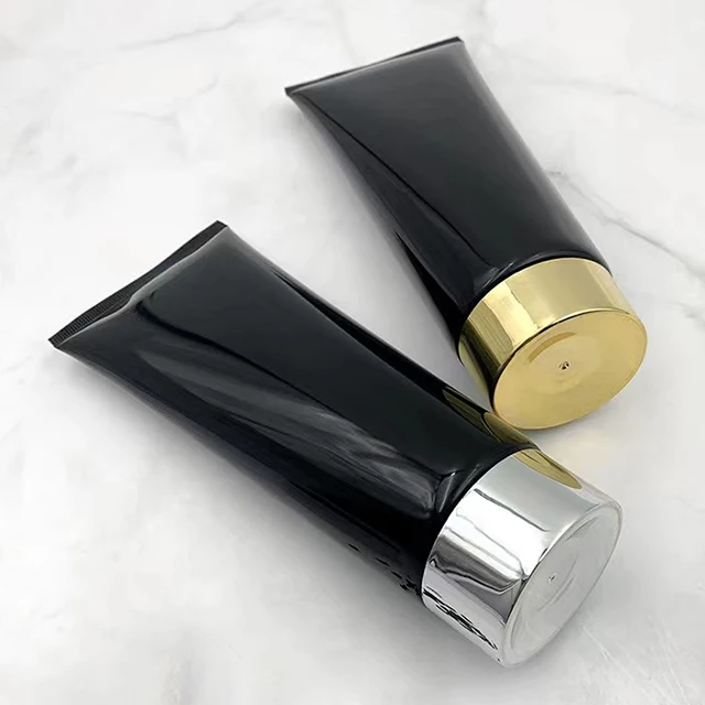 Hengjian 100g 200g Black Face Cleanser Plastic Cosmetic Makeup Tube Packaging For Hair Conditional And Body Lotion Eye Cream